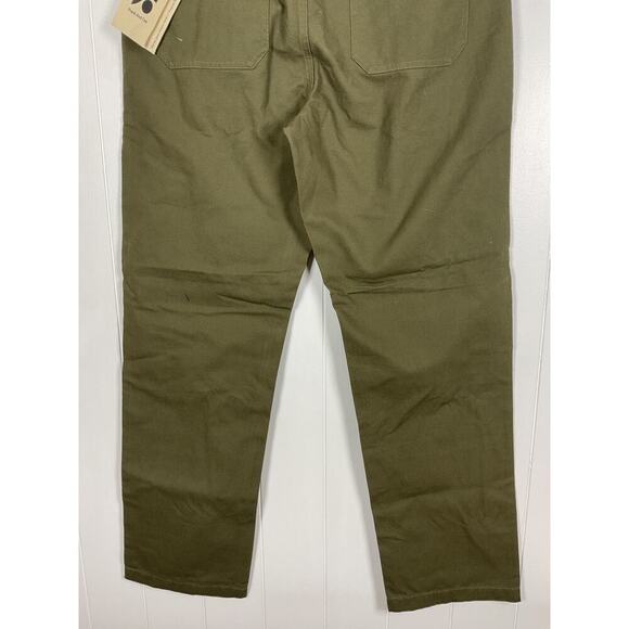 Frank & Oak Mens The Joey Fatique Pant Straight Fit In Fatique Green Size 36/34 - Picture 8 of 10
